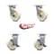 Service Caster 6 Inch Nylon Swivel Caster Set with Roller Bearings 2 Brakes SCC-30CS620-NYR-2-TLB-2 - alternate 3